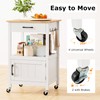 CHEFJOY Kitchen Island Cart, Rolling Kitchen Island on Swivel Wheels