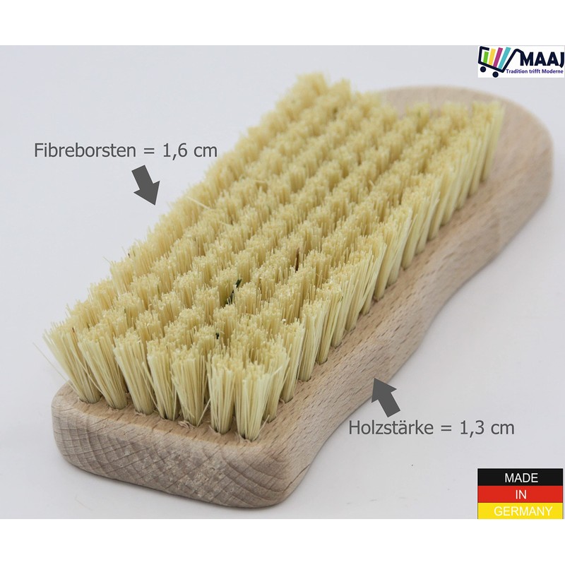 Maaj Set of 2 Nail Brush/Hand Brush, 14 cm, Wood