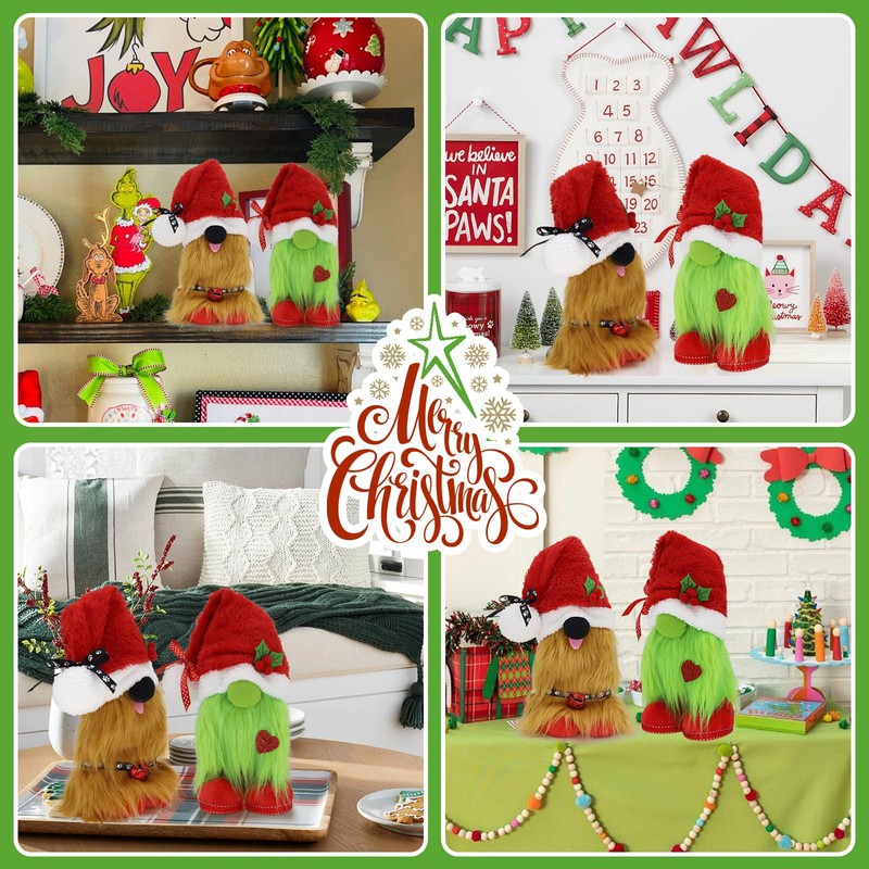 KnomeKo Christmas Gnomes Plush Decor Dog Gnome Decor
