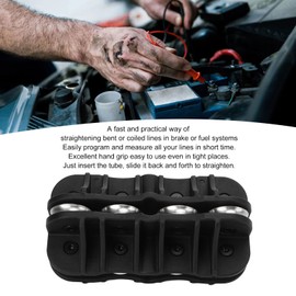 3/8in Handheld Tubing Straightener 3/8 Inch Tube Straightening Tool for Brake and Fuel Line for Copper, Stainless Steel, Steel, Aluminum Tubing for Bent and Coiled Tubing for Brake Fuel System Lines