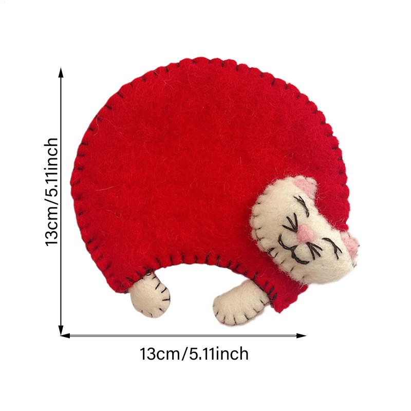 Felt Coasters - Cat Coasters Cup Drink Mat,Heat Resistant Dinning