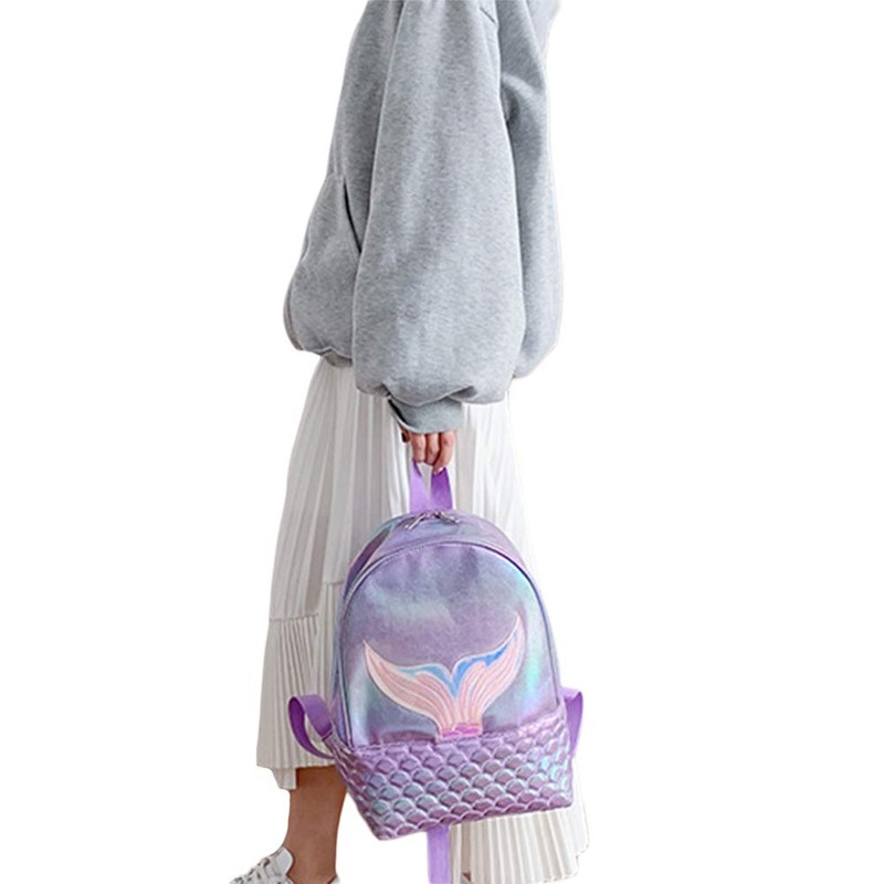 LSFYSZD Mermaid Tail Backpack for Girls Kids Elementary School Backpack
