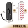TAILI Adhesive Double Hooks for Hanging, 4 Coat Hooks &