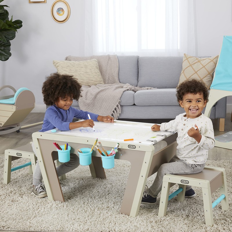 2-in-1 Easel and Table, Children and Kids Activity Art Studio