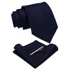 JEMYGINS Men's Classic Cotton Checked Tie Clip Set with Pocket