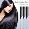 GRIMSON 3 Pack Hair Rat Tail Combs Set, Parting Rattail,