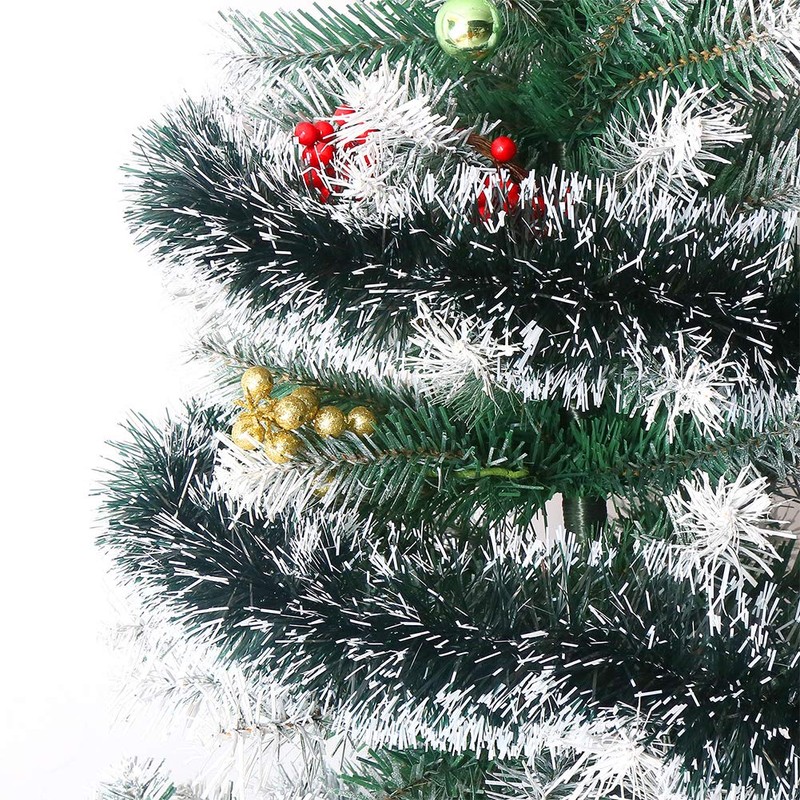CCINEE Artificial Christmas Garland with Snow for Mantle Stairs Fireplace