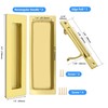 Dontay Pocket Door Pull Handle,304 Stainless Steel, Rectangle Recessed Flush