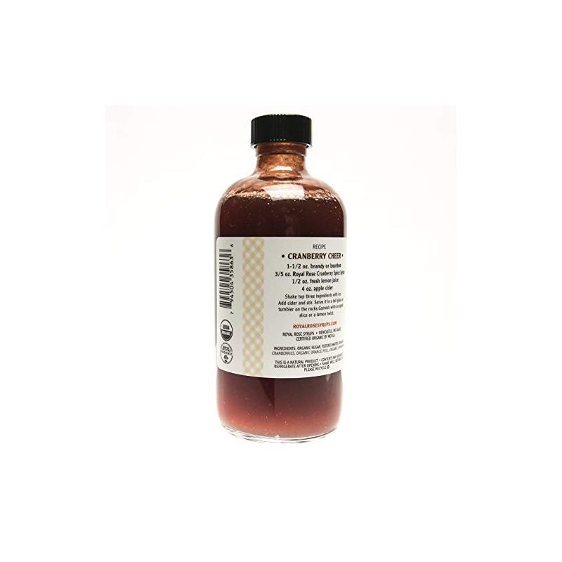 Royal Rose Organic Cranberry Spice Syrup, 8 oz
