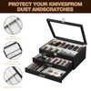 Emfogo Pocket Knife Display Case for Collection of 30-36 Folding