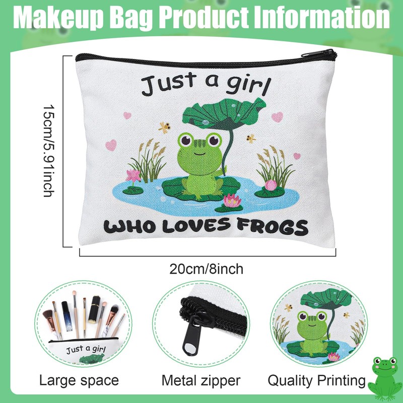 saerryor Frog Gifts for Women Girls,20oz Insulated Tumbler Socks Makeup