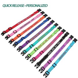 Collar de Perro Nylon Reflectante con Nombre Personalizado Collar Perro Pequeño Mediano Grande                                                        