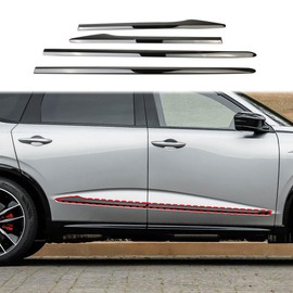 crosselec Glossy Black Door Panel Trim Strip Cover Acessories for 2022-2025 Acura MDX