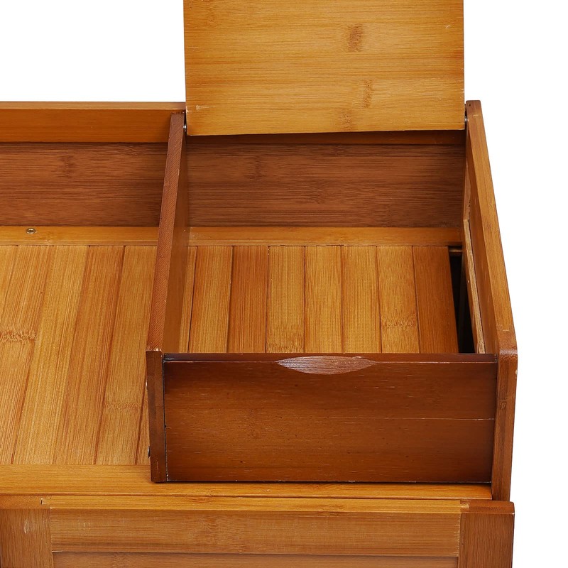 ZGEXING 7 Tier Bamboo Shoe Rack, Brown Shoe Storage Cabinet,