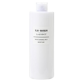 Muji Milky Lotion for Sensitive Skin Moist Type (Large Capacity) 13.5 fl oz (400 ml)