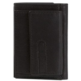 Harrys-Collection Women's Men's Small Handy Wallet Soft Nappa Leather RFID Protection, black, purse
