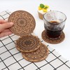 STARUBY Pack of 12 Coasters Indian Floral Pattern Cork Coasters