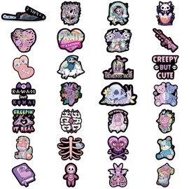56PCS Stickers for Pastel Goth,Cool Gothic Stickers,Teens Boys and Girls Sticker Pack Vinyl Skateboard Guitar Door Laptop Luggage Car Bike Water Bottle Birthday Party Supplies Stickers