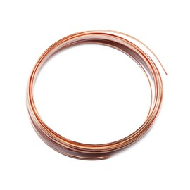 Solid Bare Copper Wire Half Round, Bright, Dead Soft, 10 Feet, 16 Gauge (Choose 12 to 18 ga.)