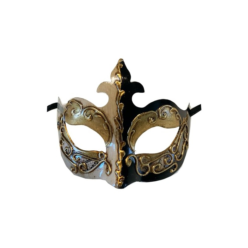 LannaKind Handmade Venetian Mask Eye Mask Colombina for Men and