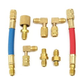 beduan Air Condition Refrigeration Connector R134a R12 Converting Adapter AC Hose Set Kits CH-138 (8 PCS)