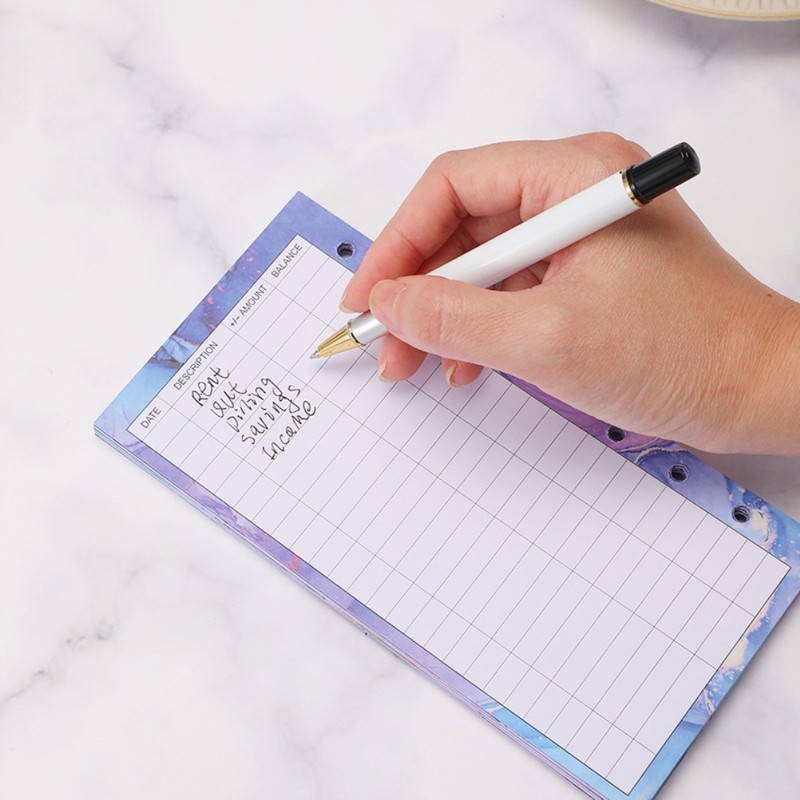 A6 PU Leather Budget Binder A6 Notebook Binder for Budgeting