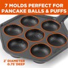 Commercial CHEF Danish Aebleskiver Pan, Pre-Seasoned Cast Iron, Seven Sections