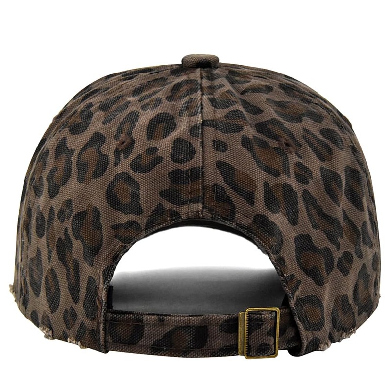 WULIQIUQIU Women's Leopard Print Baseball Cap Retro Mommy Hat Adjustable
