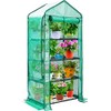 Ohuhu Upgrade 4 Tiers Mini Greenhouse Cover, Green