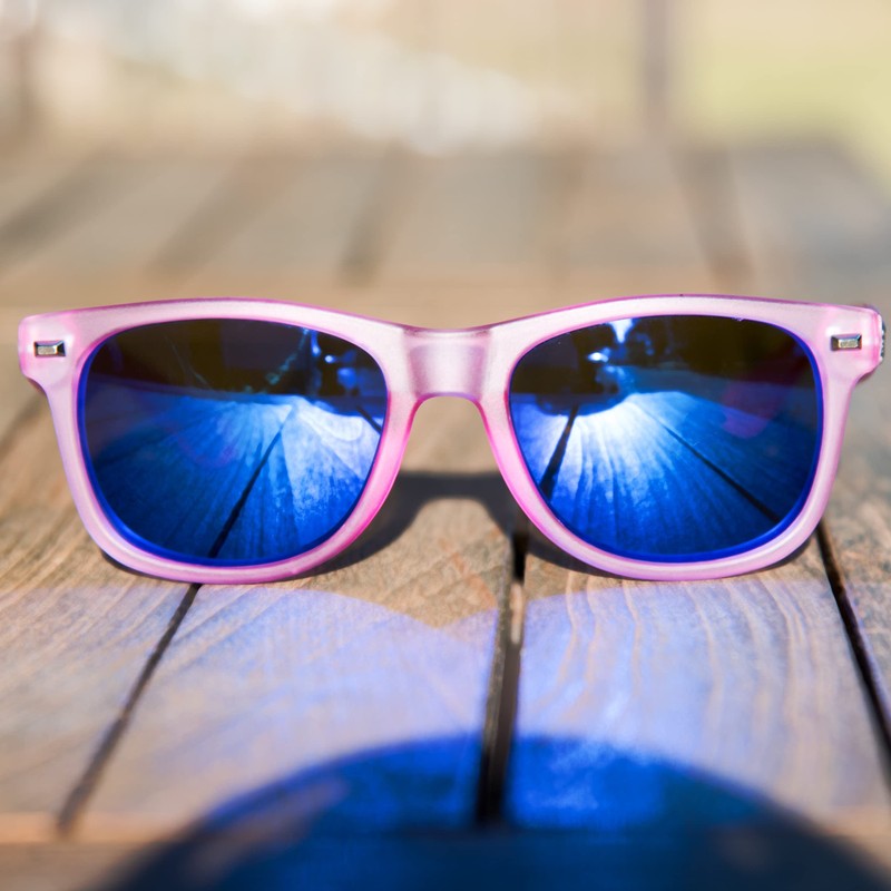 Retroxic Sunglasses for Men and Women, Pink ice matte