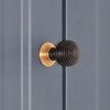 Infinity Decor Ebonised Reeded Preston Wooden Cupboard Knob Interior Furniture