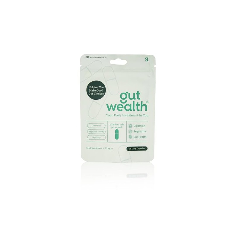 Gut Wealth 28 Daily Capsule: 28 Days, Gut Health, Calmer