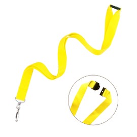 WEZEBEL 12 Pack Durable Polyester Lanyards with Safety Clasp - Available in Rainbow Mix & Solid Colors, Yellow