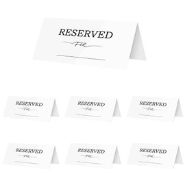KEPYDRMTF KEPYDRMTF Reserved Table Sign for Wedding,Chair Seating Sign for Office Decor Reservation Wedding, Meeting, Ceremony and Events White (6)