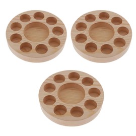 Xixibuy Pack of 3 Wooden Essential Oil Kit, Holder and Storage Organizer - Travel Display for 10 Bottles (5 mL, 10 mL Sizes)