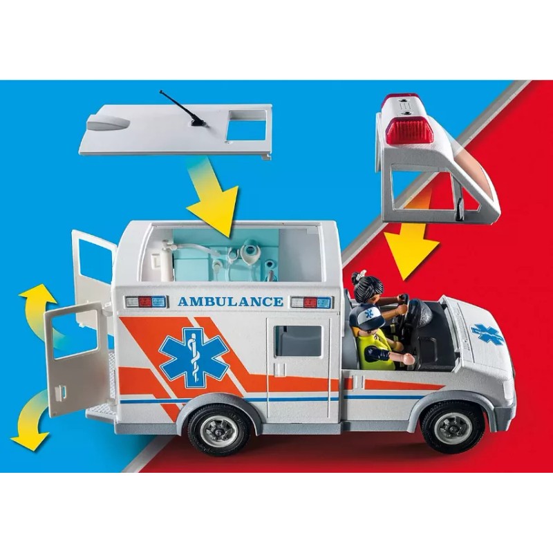 Playmobil Figuras Para Armar Playmobil City Action Ambulancia 63 Piezas