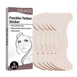 Pecas impermeables, 6 calcomanías temporales para tatuajes faciales, pecas, dama, arte facial, accesorios de maquillaje de larga duración para mujeres
