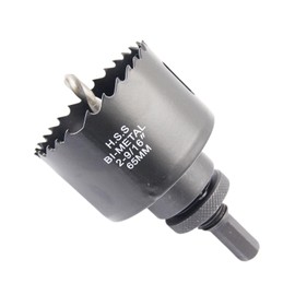 2.56inch Hole Saw, LAIWEI 65mm Hole Cutter with A2 Heavy Duty Mandrel, 4341 Drill Bit,Cutting depth 38mm,For drilling holes in wood, aluminium profiles, PVC and metal pipes (2-9/16")