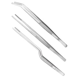 FUNOMOCYA 1 Set Precision Stainless Steel Tweezers Culinary Tongs for Cooking Plating Fish Bone Removal Ergonomic Design Reliable Grip for Buffets Grilling