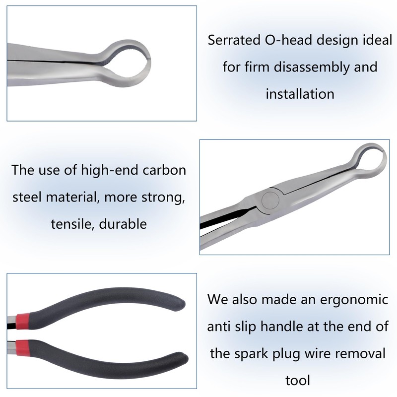 Spark Plug Remover, Professional O-Ring Spark Plug Pliers with 27.5