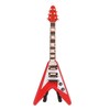 Red Miniature Electric Guitar Replica Wooden Mini Musical Instrument Model