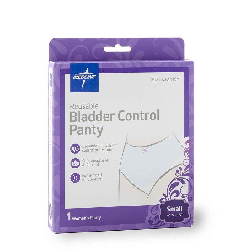 Medline Reusable Bladder Control Women's Panty, Small (22-25 Inches), Dependable