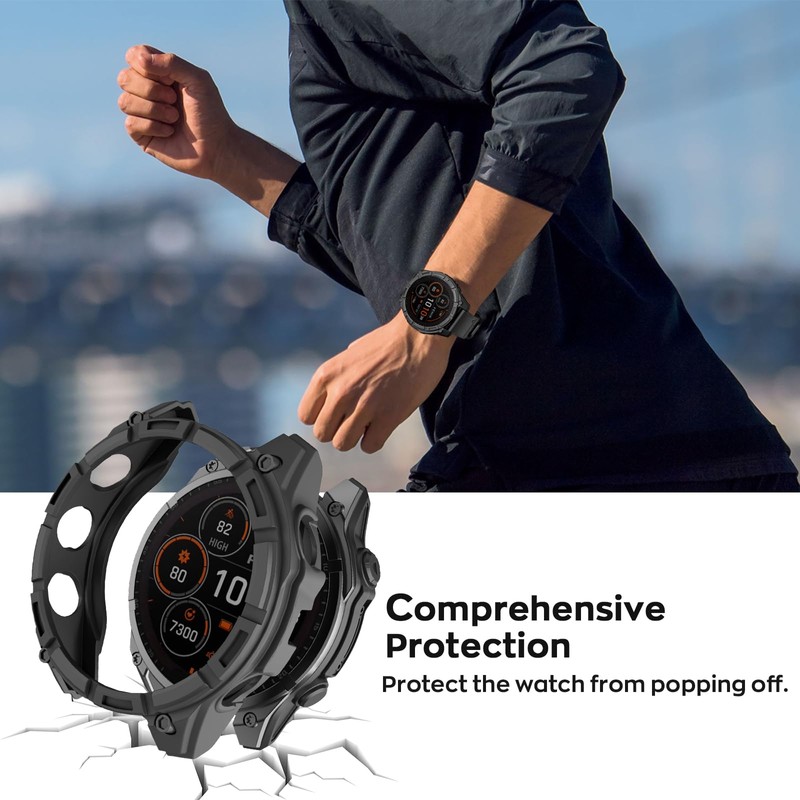 ISABAKE Protector Case for Fenix 8 AMOLED 51mm, Soft TPU