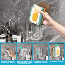 VZZNN 3 Piezas Dispensador de Caja para Toallitas Húmedas, Dispensador de Toallitas Desechables, Almacenamiento para baño, Adecuado para Baño
