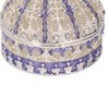 Metal Trinket Box Purple Crown Shape Shiny Elegant Exquisite Zinc