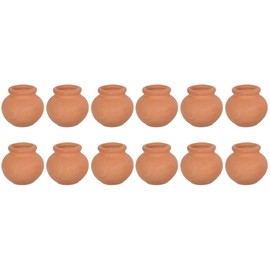 HANABASS 12 Pcs Mini Terracotta Pots 1.5 Inch Small Succulent Clay Pots for Plants Ideal for Home Decor, Craft Projects, and Party Favors, Desktop Windowsill Decoration
