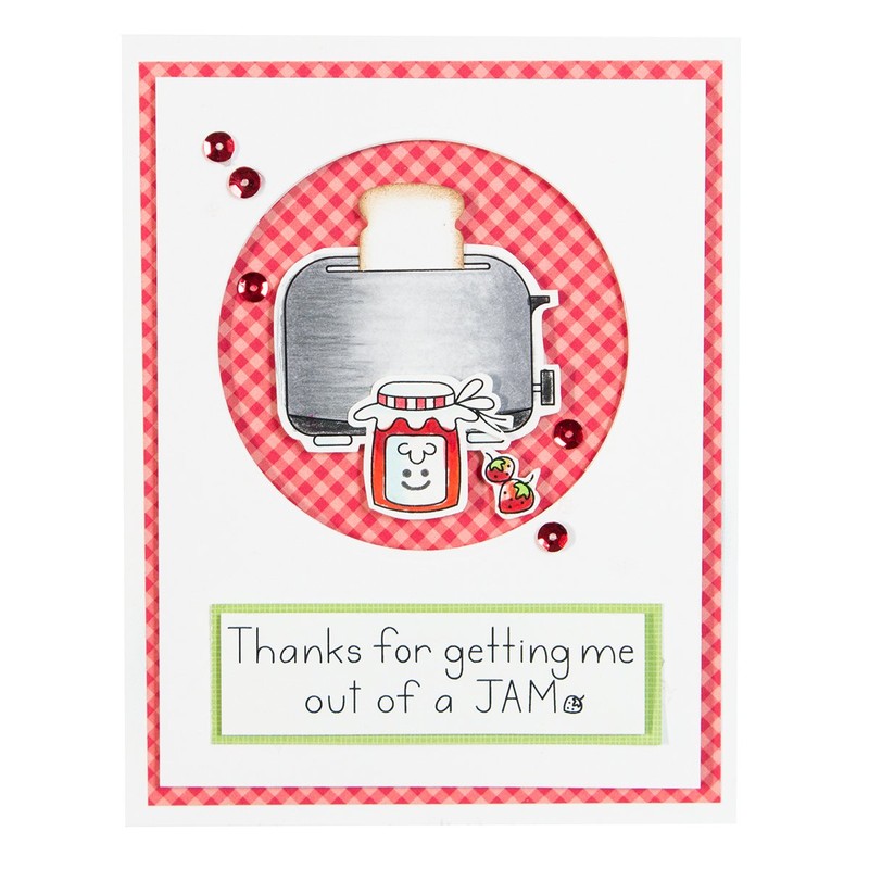 Spellbinders Toast with Jam 'n Bread Stamp and Die Set,