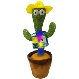 Electric Cactus Plush Toy with 120 English Songs Funny Singing Dancing Cactus Toy Gifts for Kids
