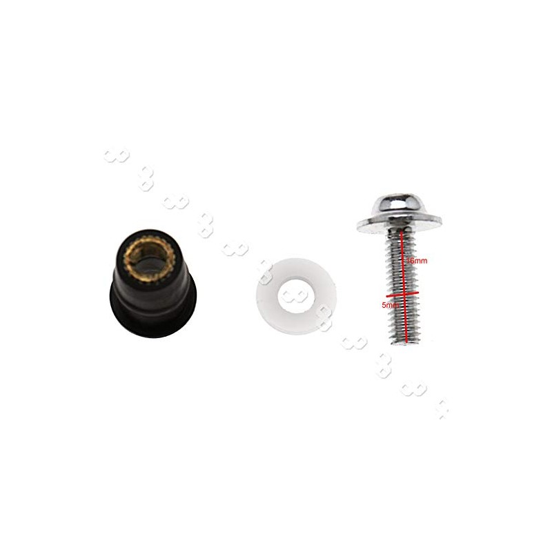 Micro Traders 16mm M5 Aluminium Motorcycle Windshield Fastener Bush Fairing