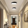 ZUYURT Modern Flush Mount Ceiling Light, Dimmable Black Light Fixture,